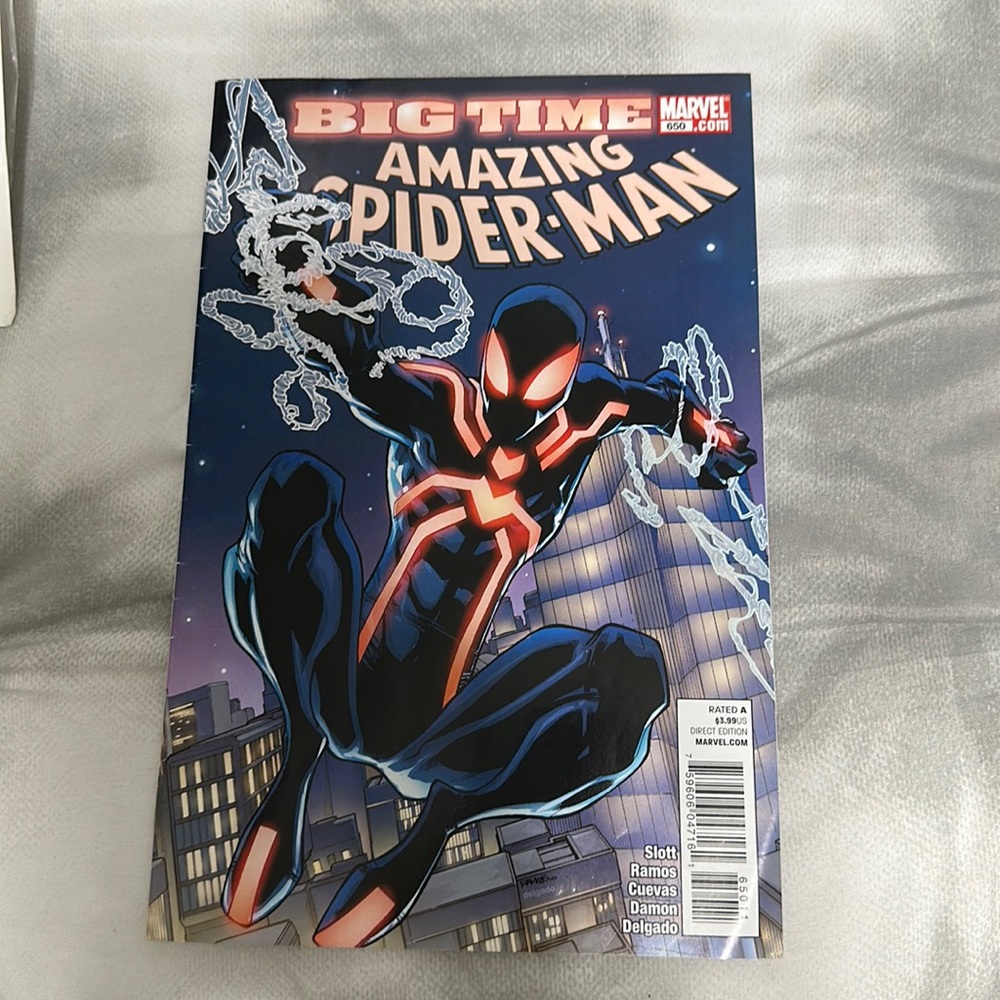 Marvel BIG TIME 650.com. Amazing Spider Man. Slott, Ramos, Cuevas, Damon